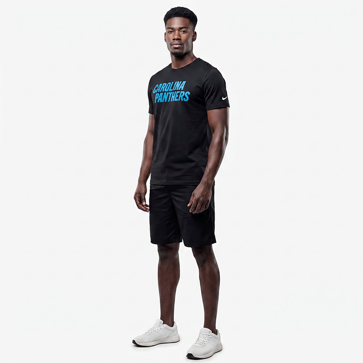 Nike Men's Carolina Panthers Wordmark Essential T-shirt - view number 3