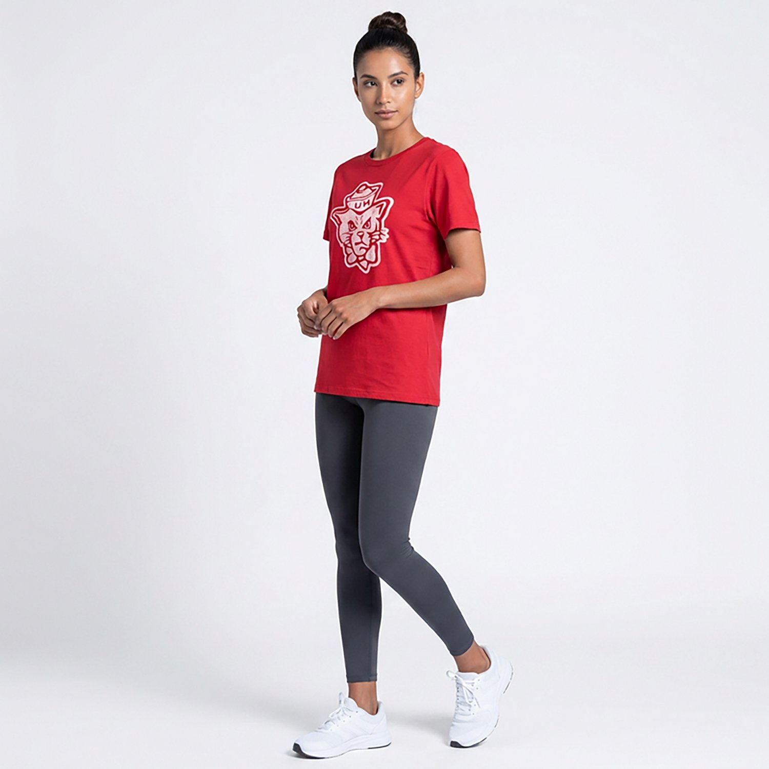 Retro Brand Women's University of Houston Cougar Boxy Graphic T-shirt - view number 3