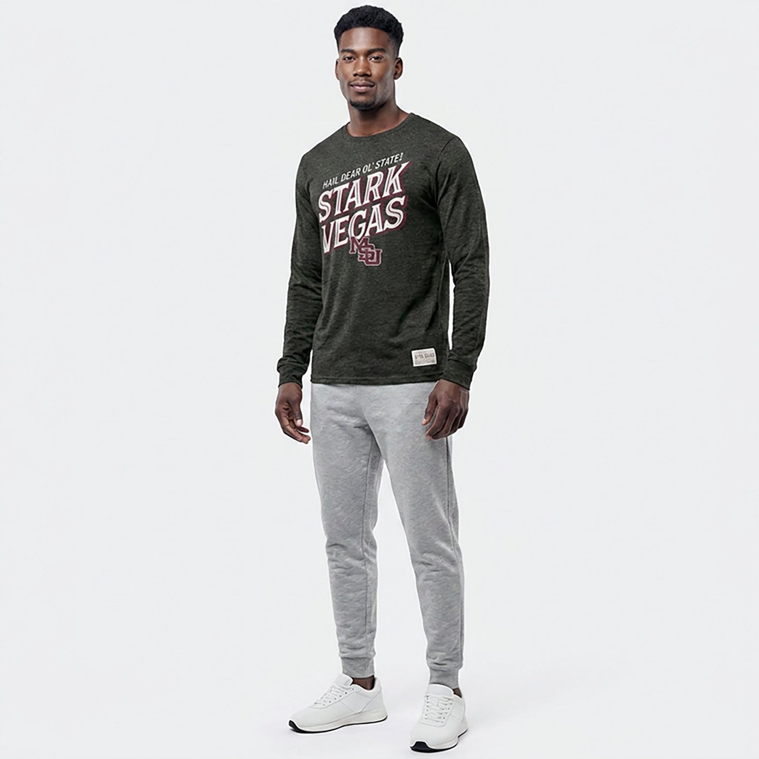 Retro Brand Men's Mississippi State University School Slogan Stark Vegas Long Sleeve Graphic T-shirt - view number 3
