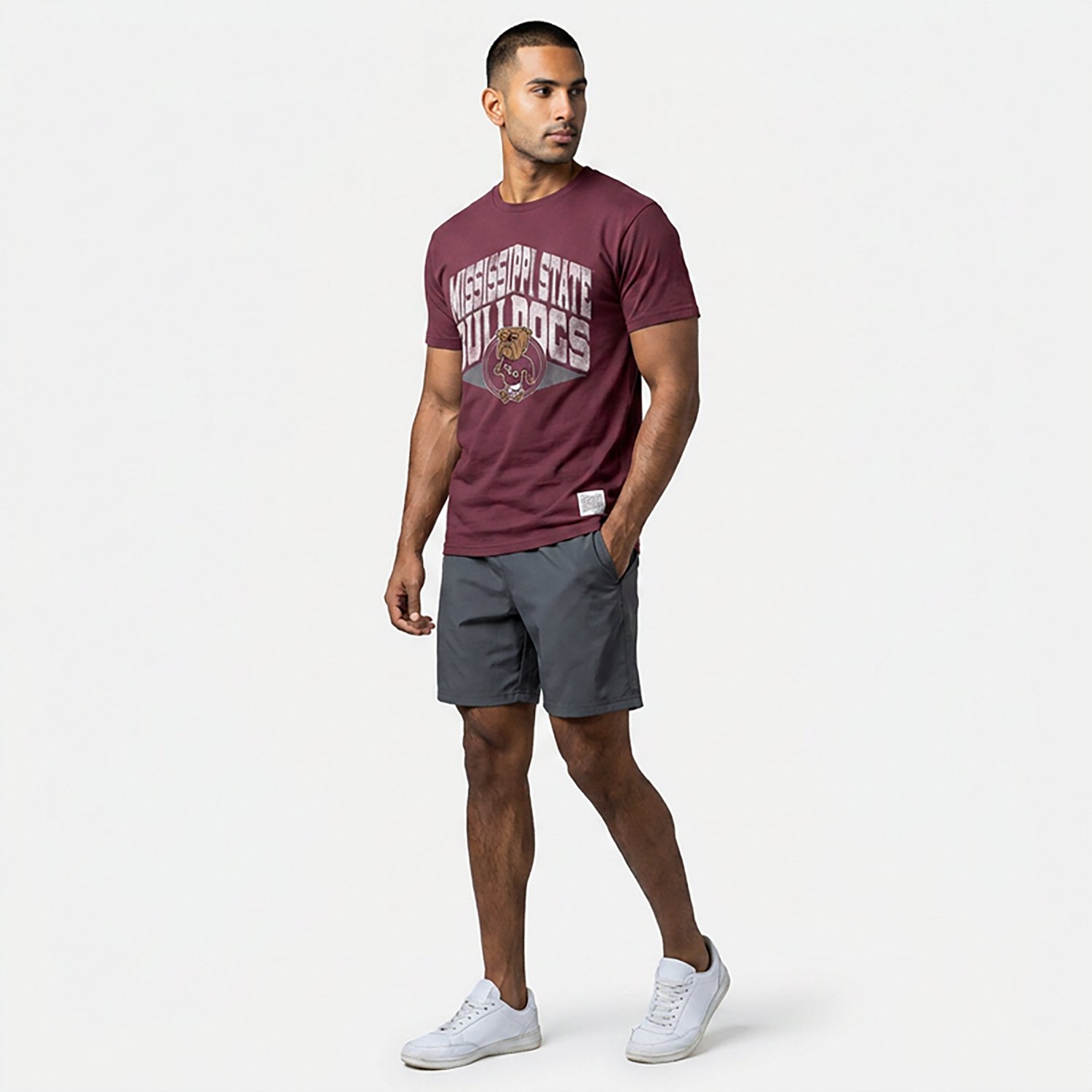 Retro Brand Men's Mississippi State University School Logo Over Team Circle Graphic T-shirt - view number 3