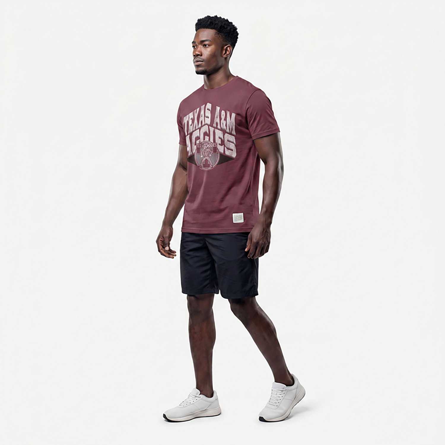 Retro Brand Men's Texas A&M University School Logo Over Team Circle Graphic T-shirt - view number 3