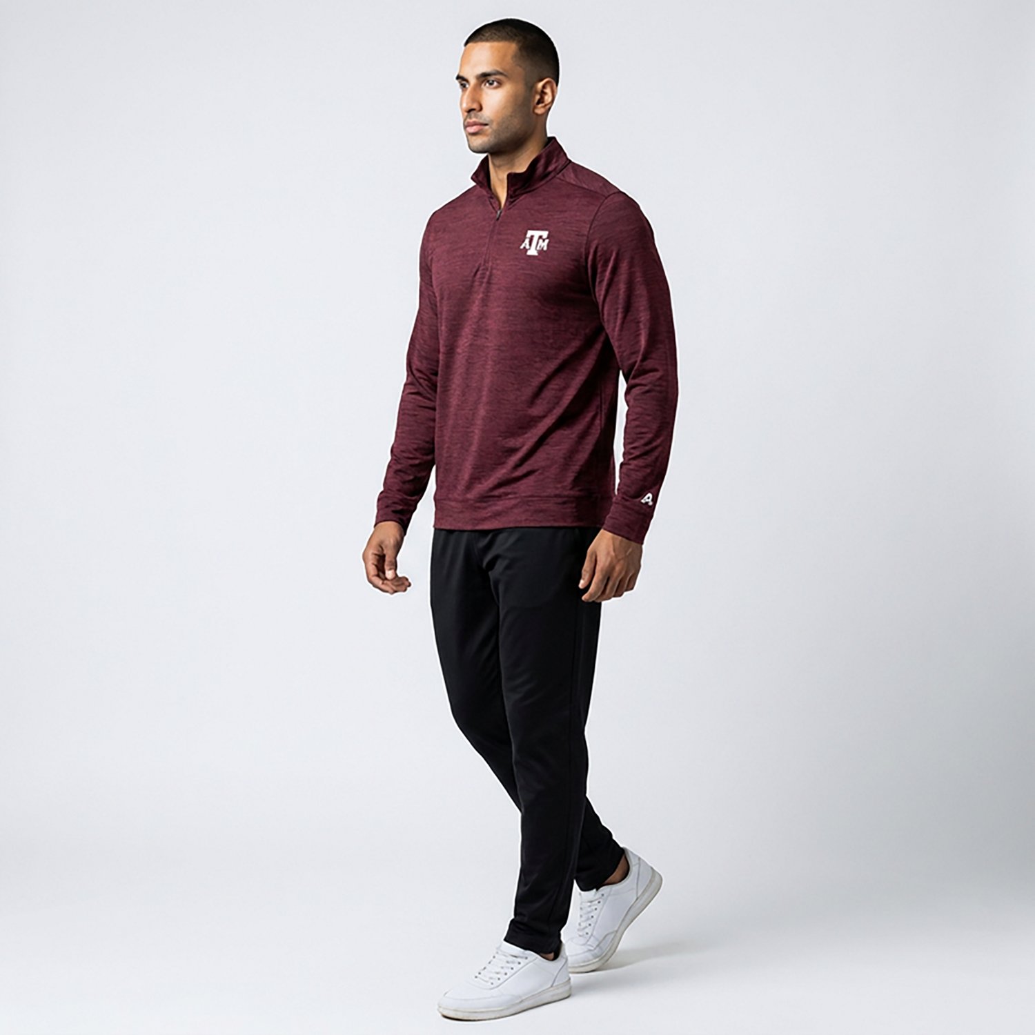 Antigua Men's Texas A&M University Primary Logo Bright 1/4-Zip Top - view number 3