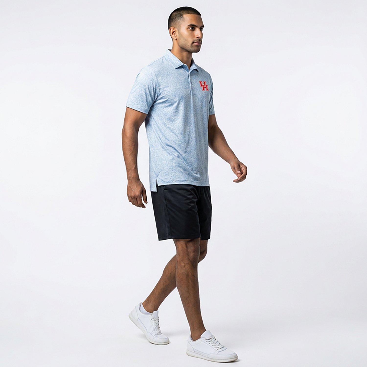 Antigua Men's Houston Cougars Primary Logo Field Ditsy Polo Shirt