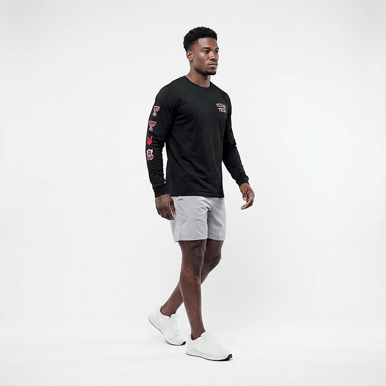 The Victory Men's Texas Tech University Small Logo Sleeve 2 Hit Long Sleeve Graphic T-shirt - view number 3