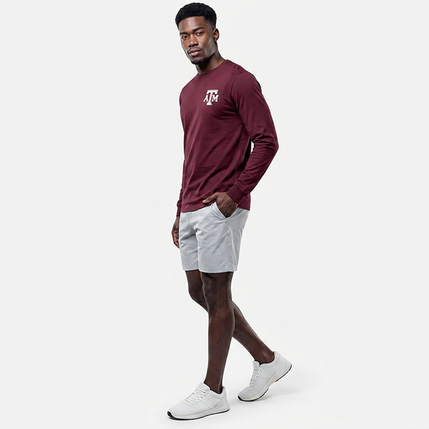 The Victory Men's Texas A&M University Primary Logo 2 Hit Long Sleeve Graphic T-shirt - view number 3