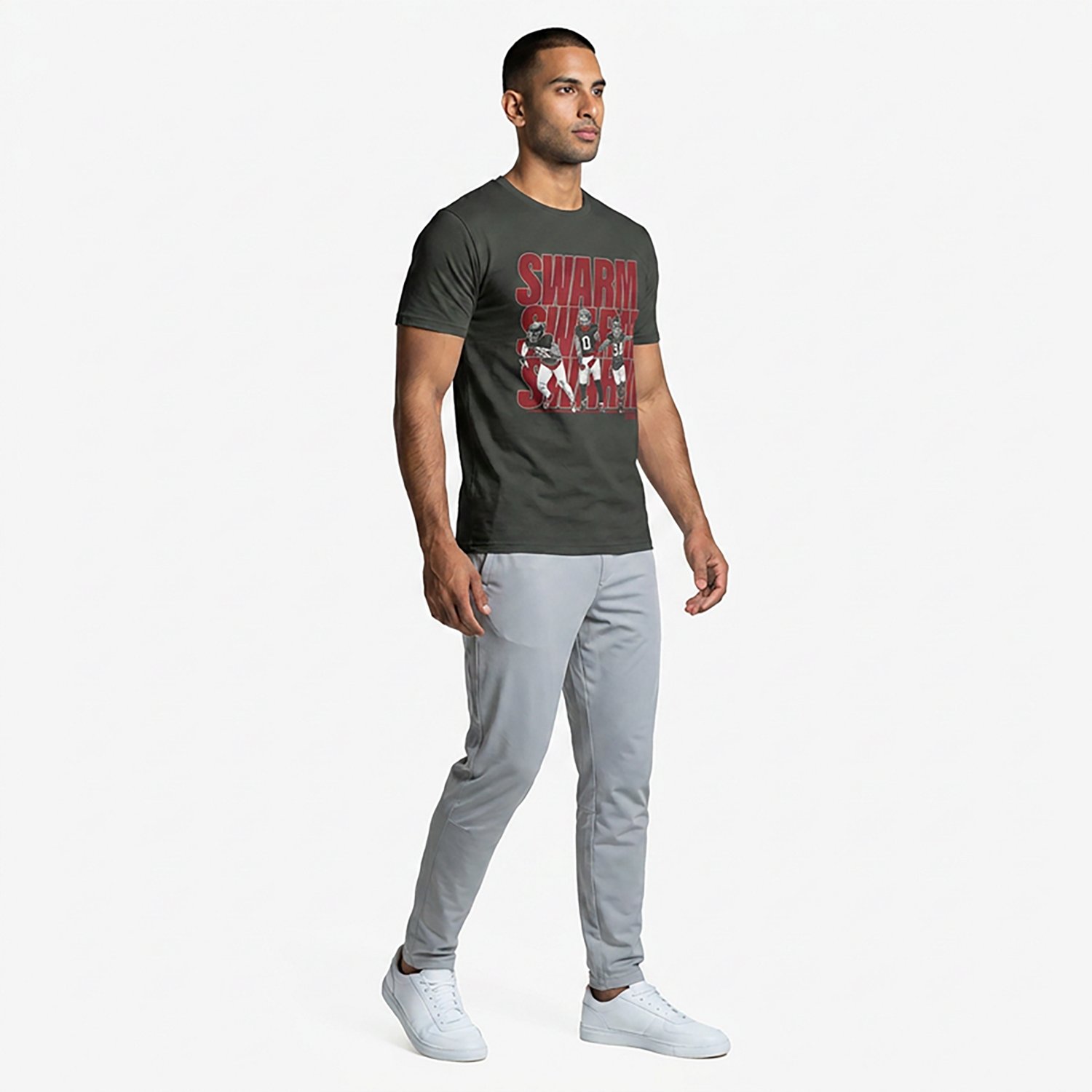 BreakingT Men's Houston Texans Will Anderson Jr, Azeez Al-Shaair, and Derek Stingley Jr Swarm Short Sleeve T-shirt - view number 2