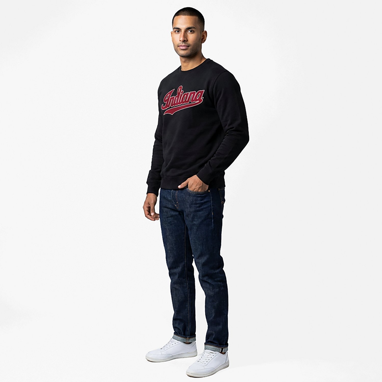 The Victory Men's Indiana University School Script Crew Sweatshirt