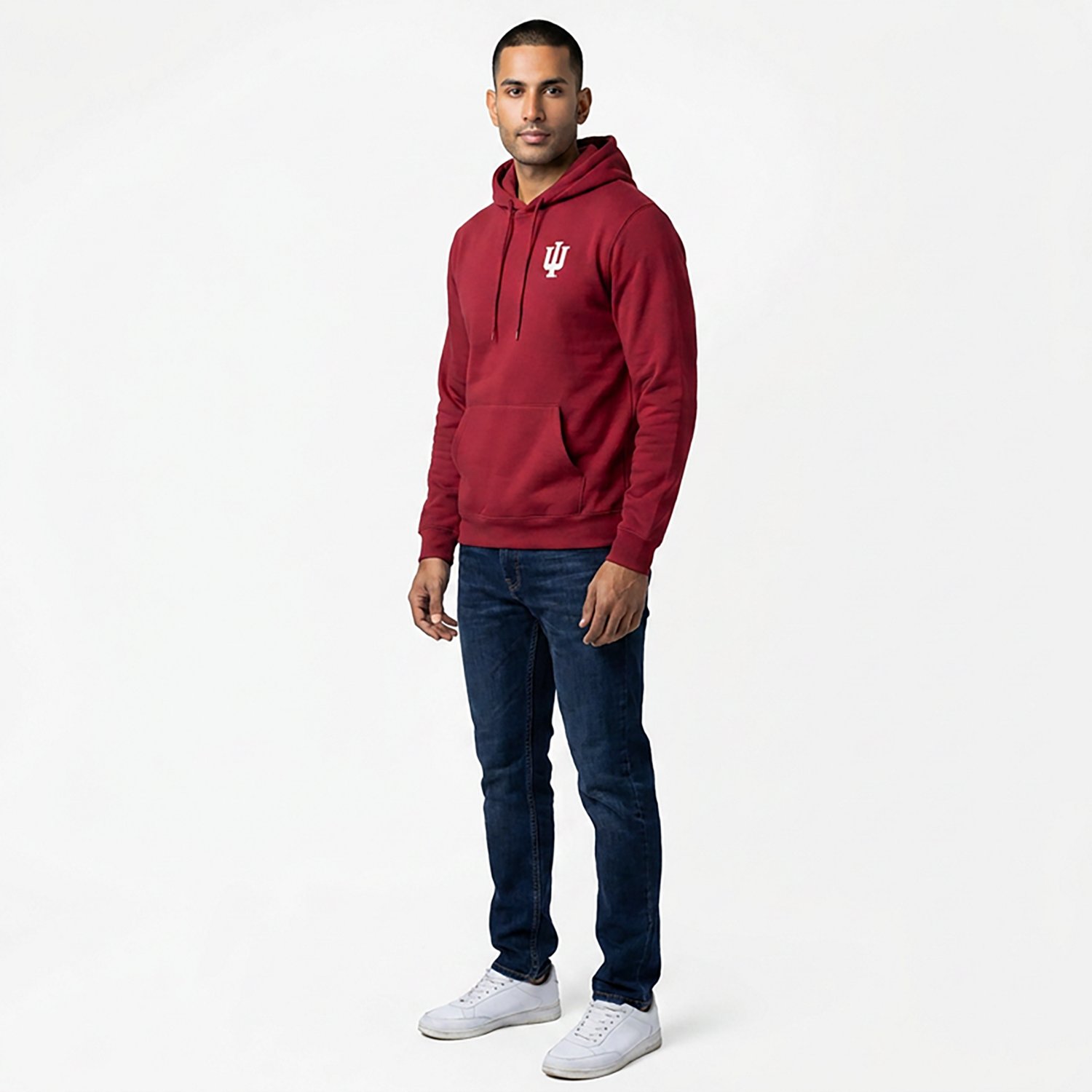 The Victory Men's Indiana University Go Big Red State DS Fleece Hoodie - view number 2