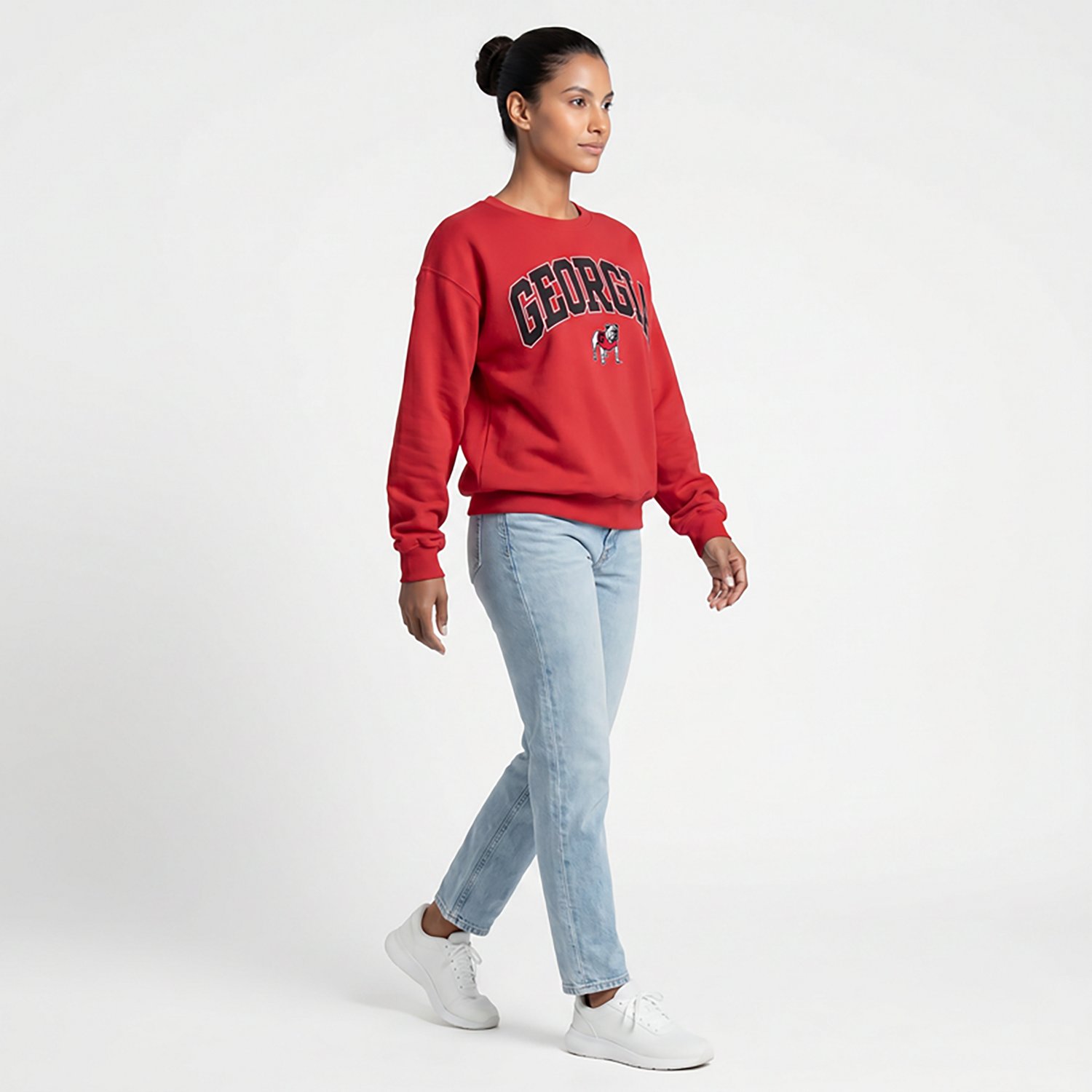Pressbox Women's University of Georgia Deep Basic Arch Janise Oversized Sweeper Top - view number 3
