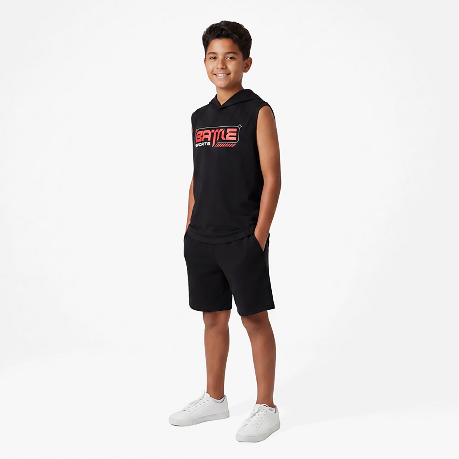 Battle Boys' Future Tech Cyborg Sleeveless Hoodie - view number 2