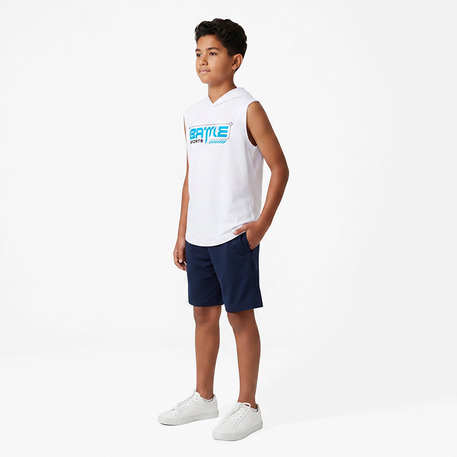 Battle Boys' Future Tech Cyborg Sleeveless Hoodie