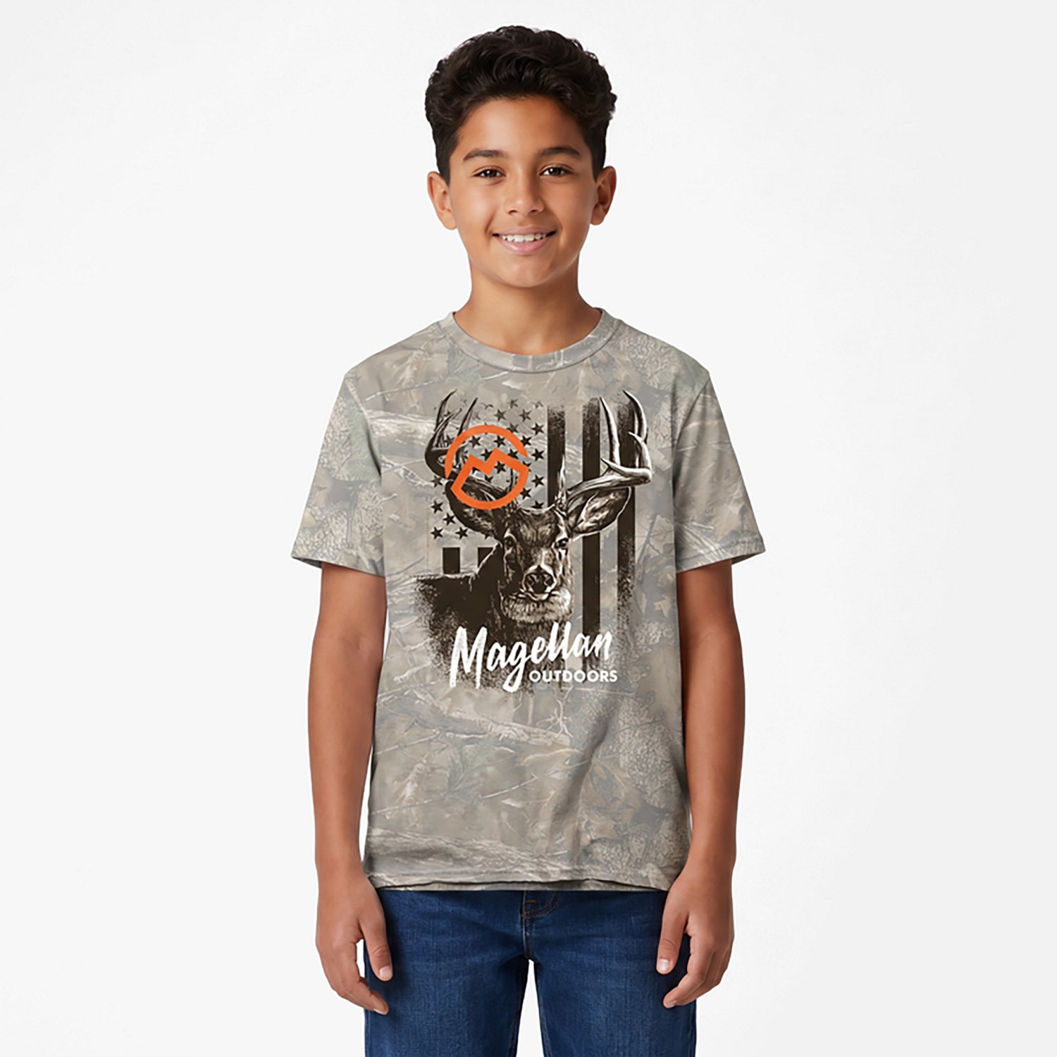 Magellan Outdoors Boys' Camerica Deer Camo T-shirt - view number 2