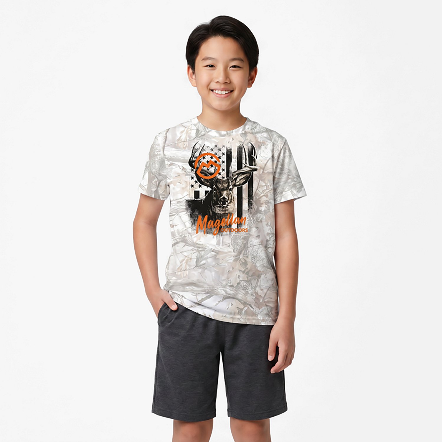 Magellan Outdoors Boys' Camerica Deer Camo T-shirt - view number 2
