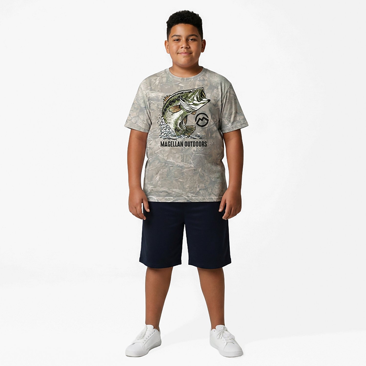 Magellan Outdoors Boys' Large Bass Camo T-shirt