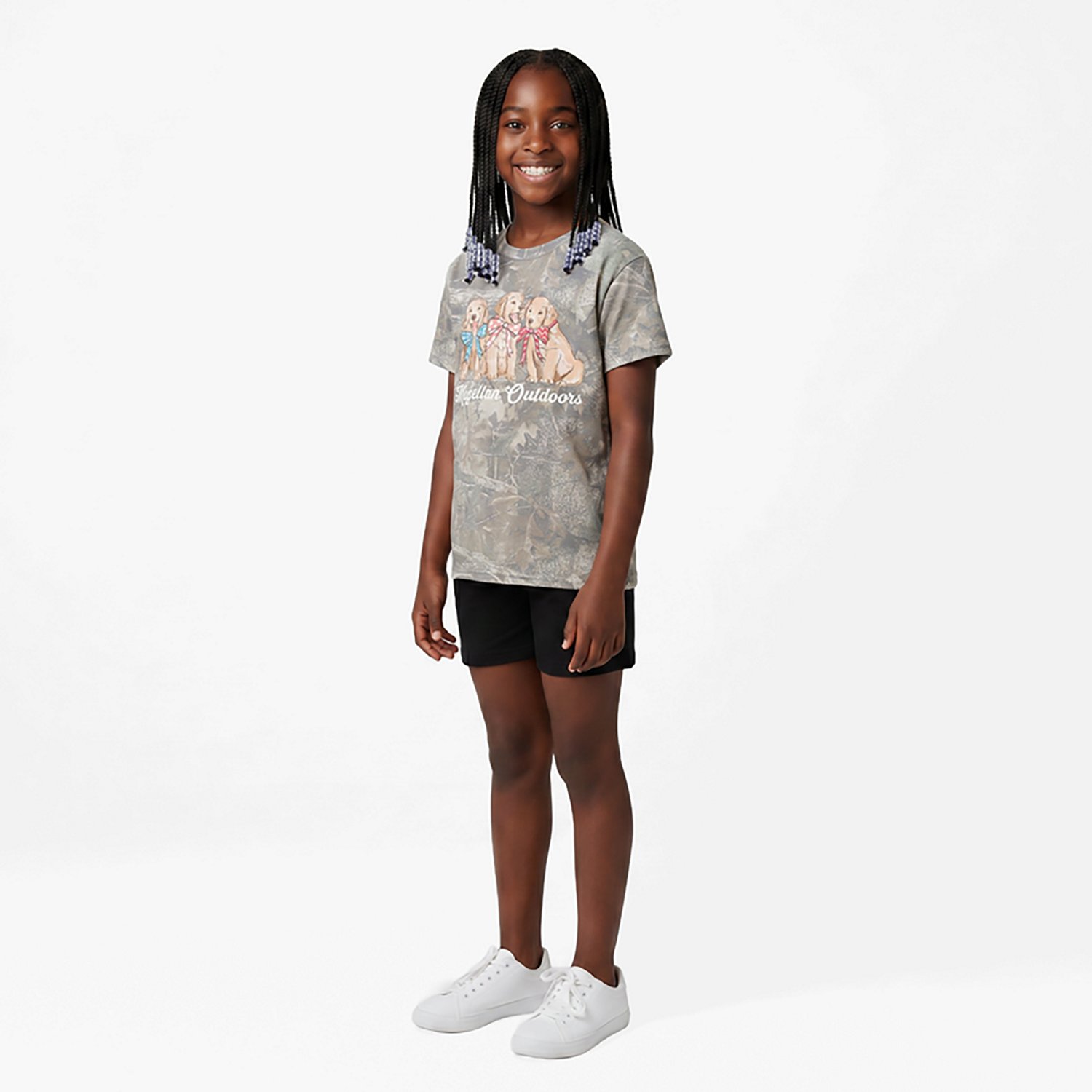 Magellan Outdoors Girls' Golden Retrievers Camo Graphic T-shirt - view number 2