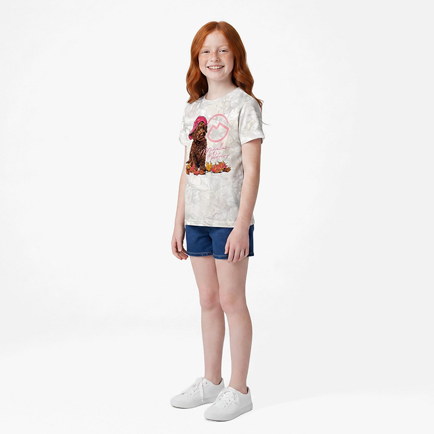 Magellan Outdoors Girls’ Fall for Doods Dog Graphic Short Sleeve T‑Shirt - view number 2