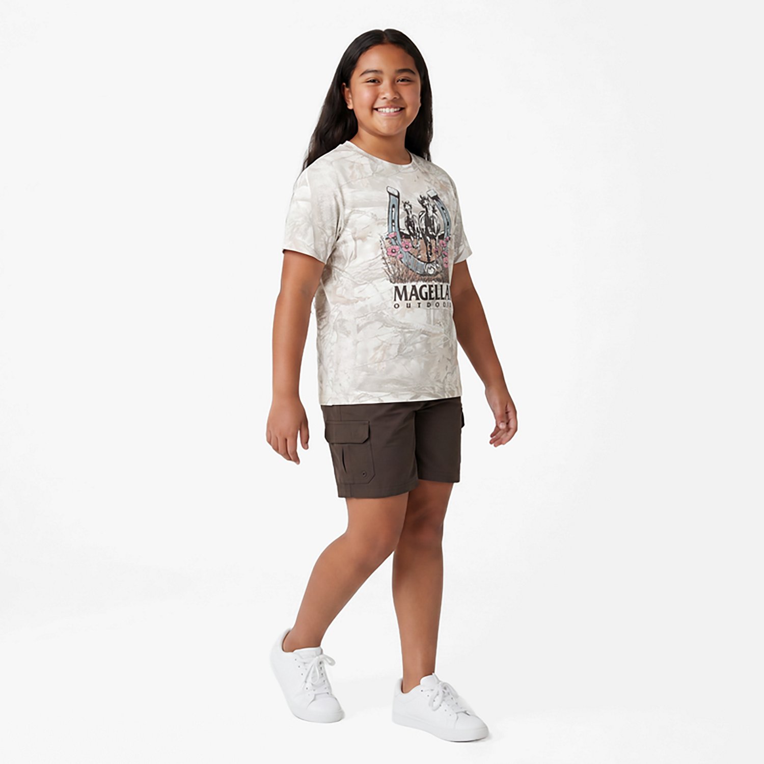 Magellan Outdoors Girls’ Horseshoe Horse Graphic Short Sleeve T‑Shirt - view number 2