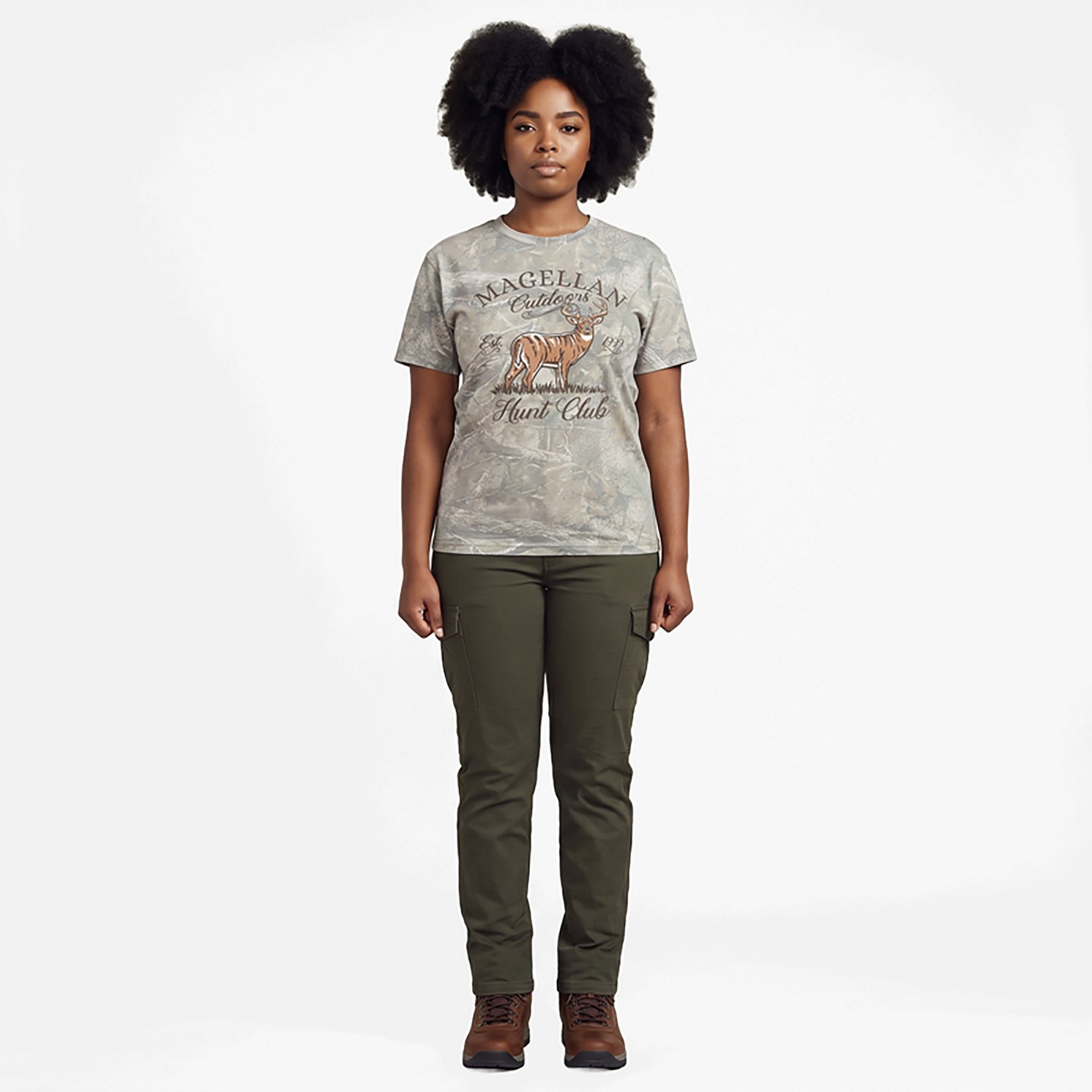 Magellan Outdoors Women’s Hunt Club Deer Graphic Short Sleeve T‑Shirt