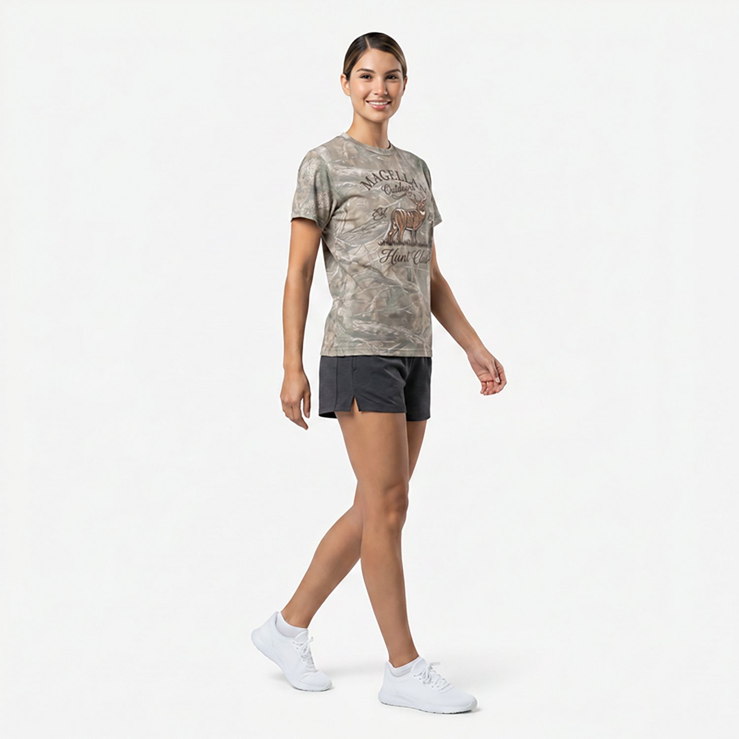 Magellan Outdoors Women’s Hunt Club Deer Graphic Short Sleeve T‑Shirt - view number 3