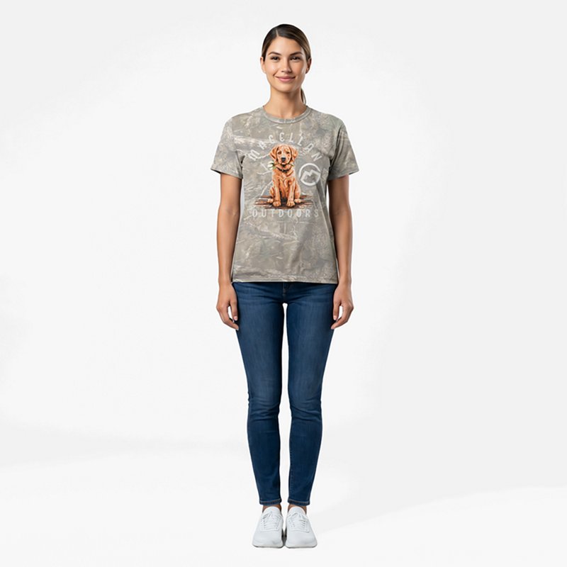 Magellan Outdoors WomenâS Cute Lab Camo Graphic Short Sleeve TâShirt
