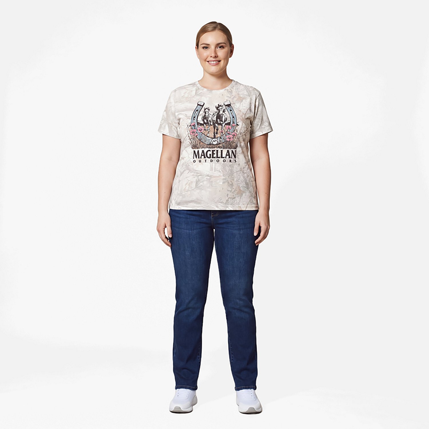 Magellan Outdoors Women’s Horses Camo Graphic Short Sleeve T‑Shirt