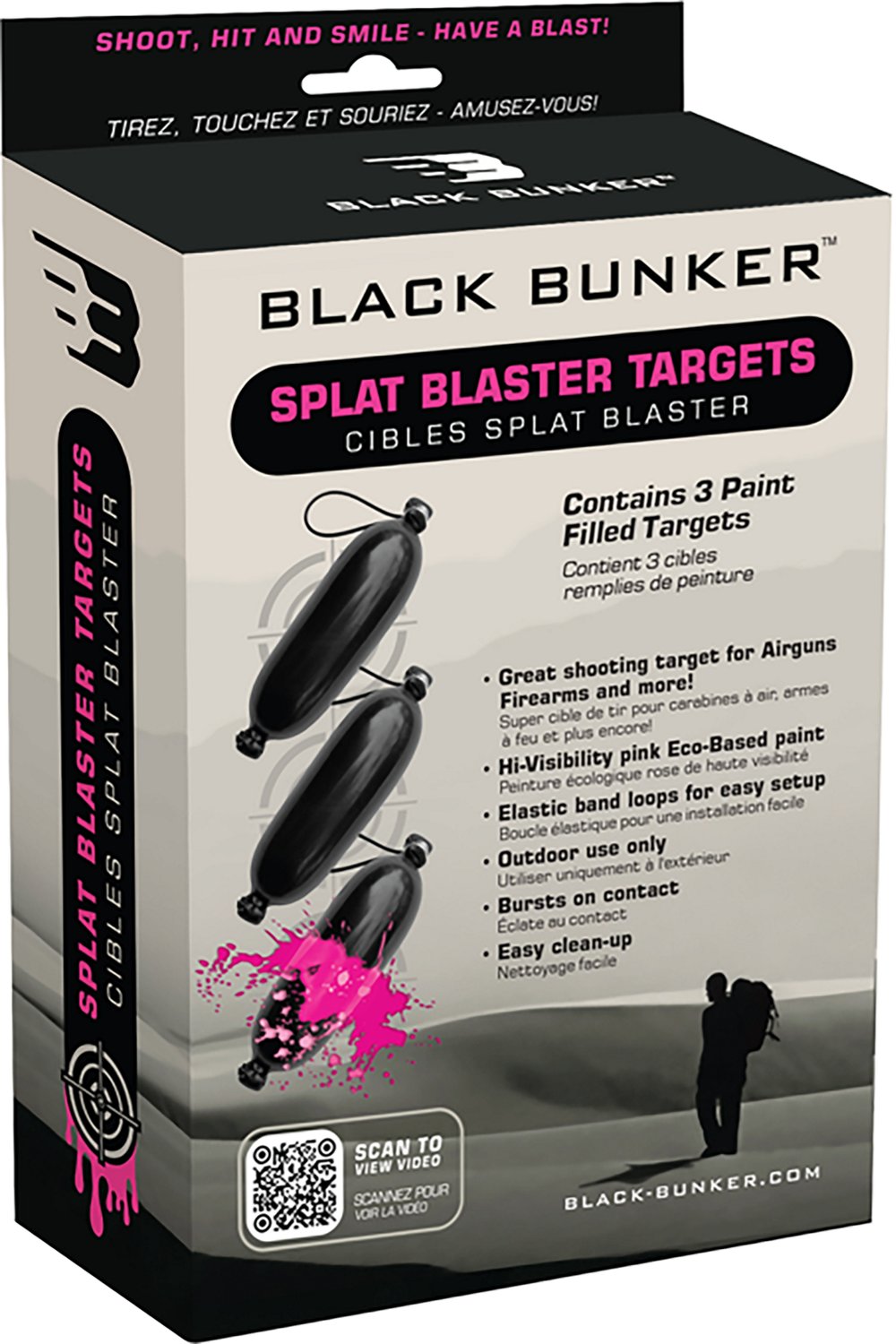 Black Bunker Splat Blaster Shooting Targets 3-Pack - view number 4