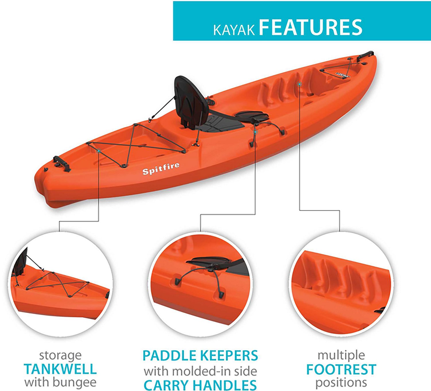 Lifetime Spitfire 8 ft Sit-On Top Kayak - view number 4