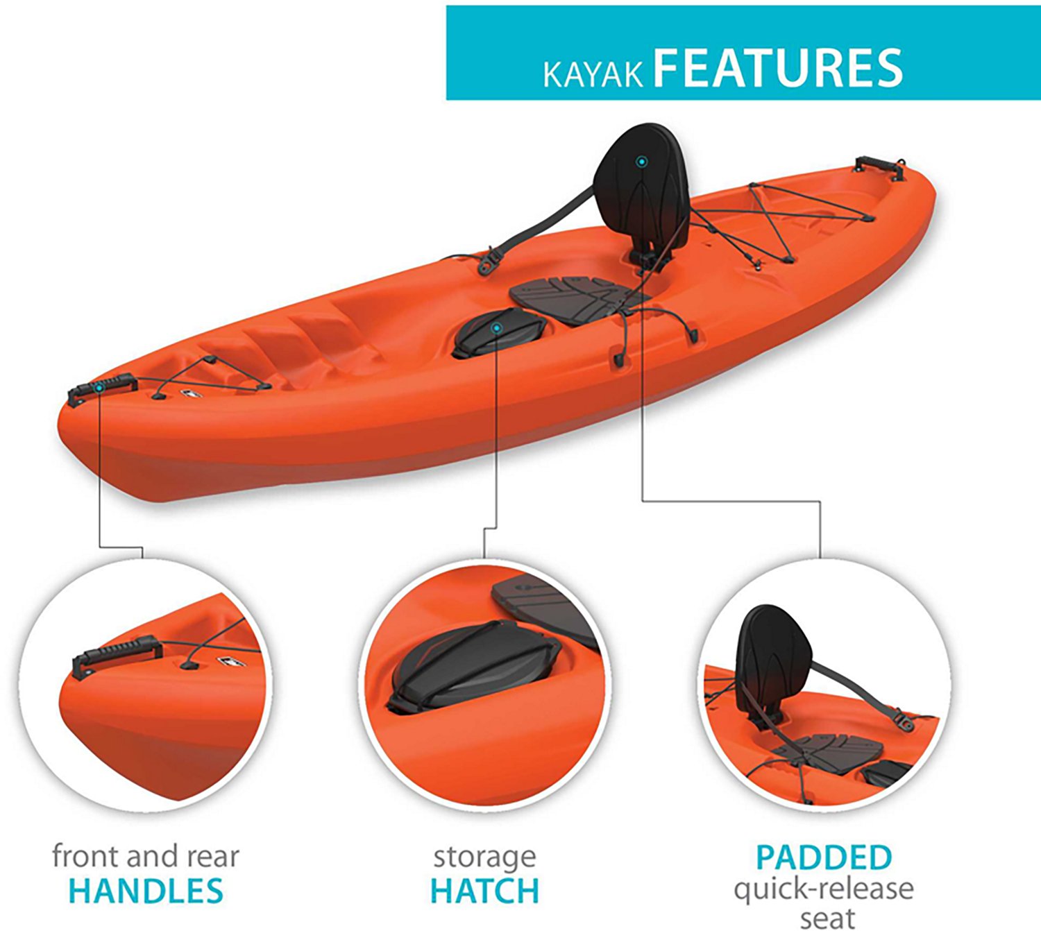 Lifetime Spitfire 8 ft Sit-On Top Kayak - view number 5