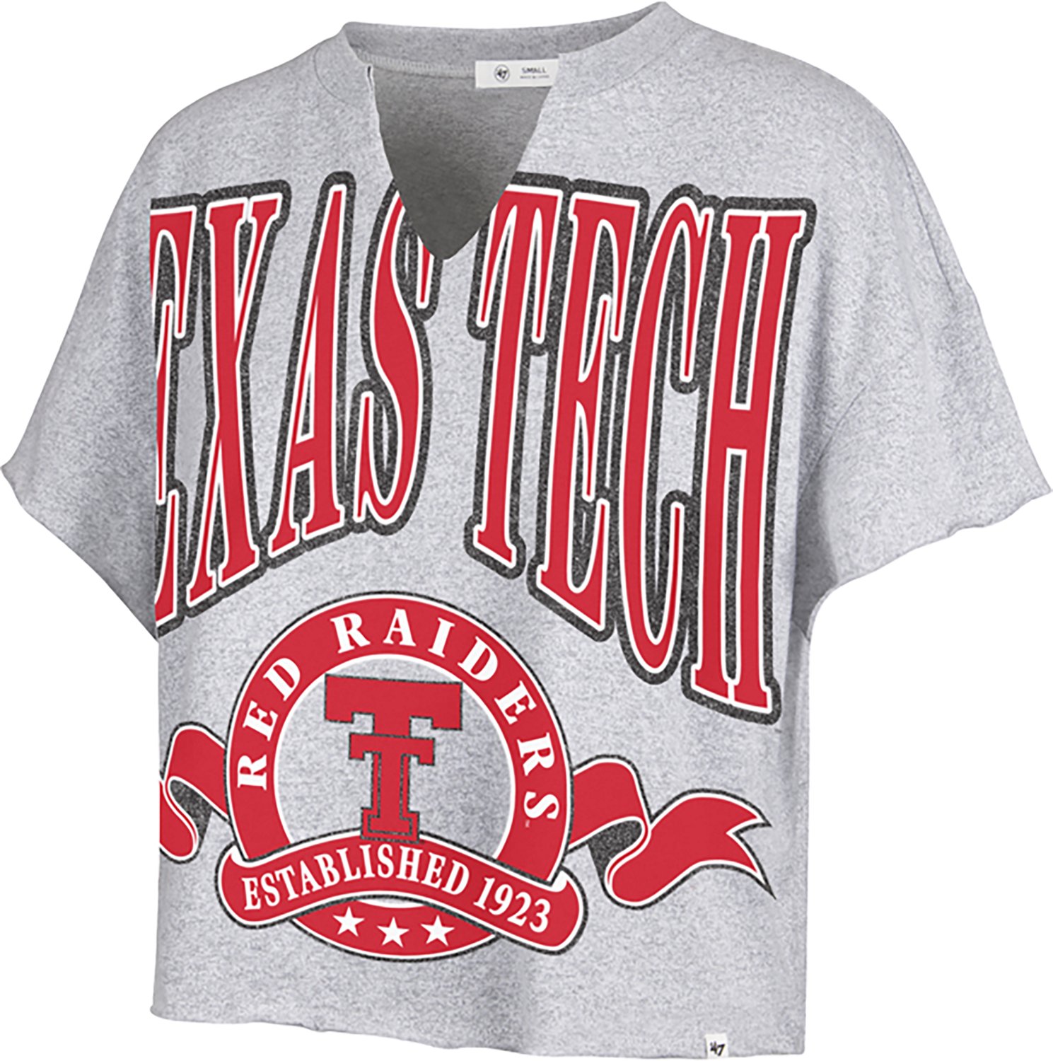 '47 Women's Texas Tech Oversized Notch Neck Short Sleeve T-shirt