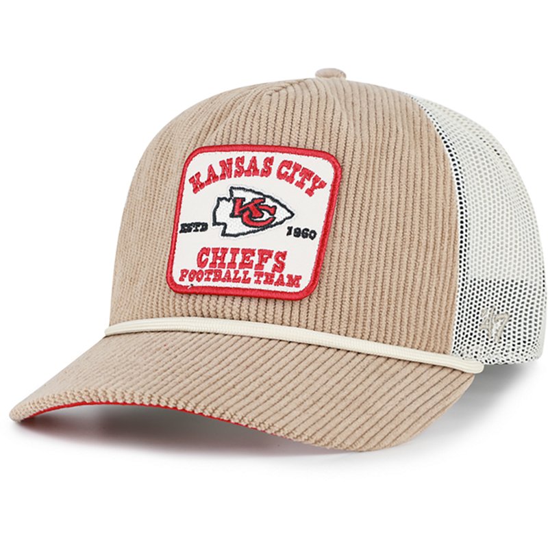 Men's '47 Khaki Kansas City Chiefs Cordlandia Hitch Adjustable Hat