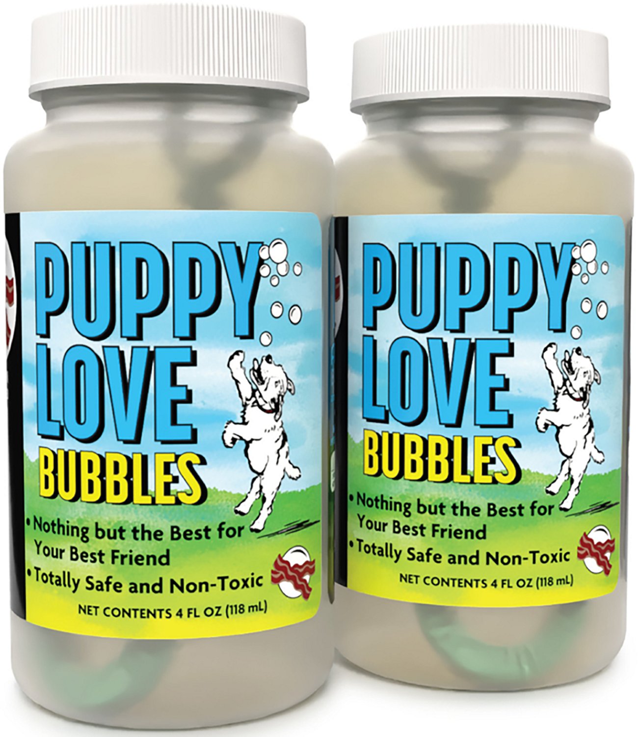 Atomic Bubbles Puppy Love 4 oz. Bacon Scented Bubbles Bottles 2-Pack