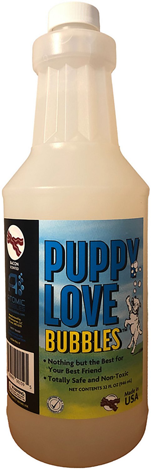 Atomic Bubbles Puppy Love 4 oz. Bacon Scented Bubbles for Dogs