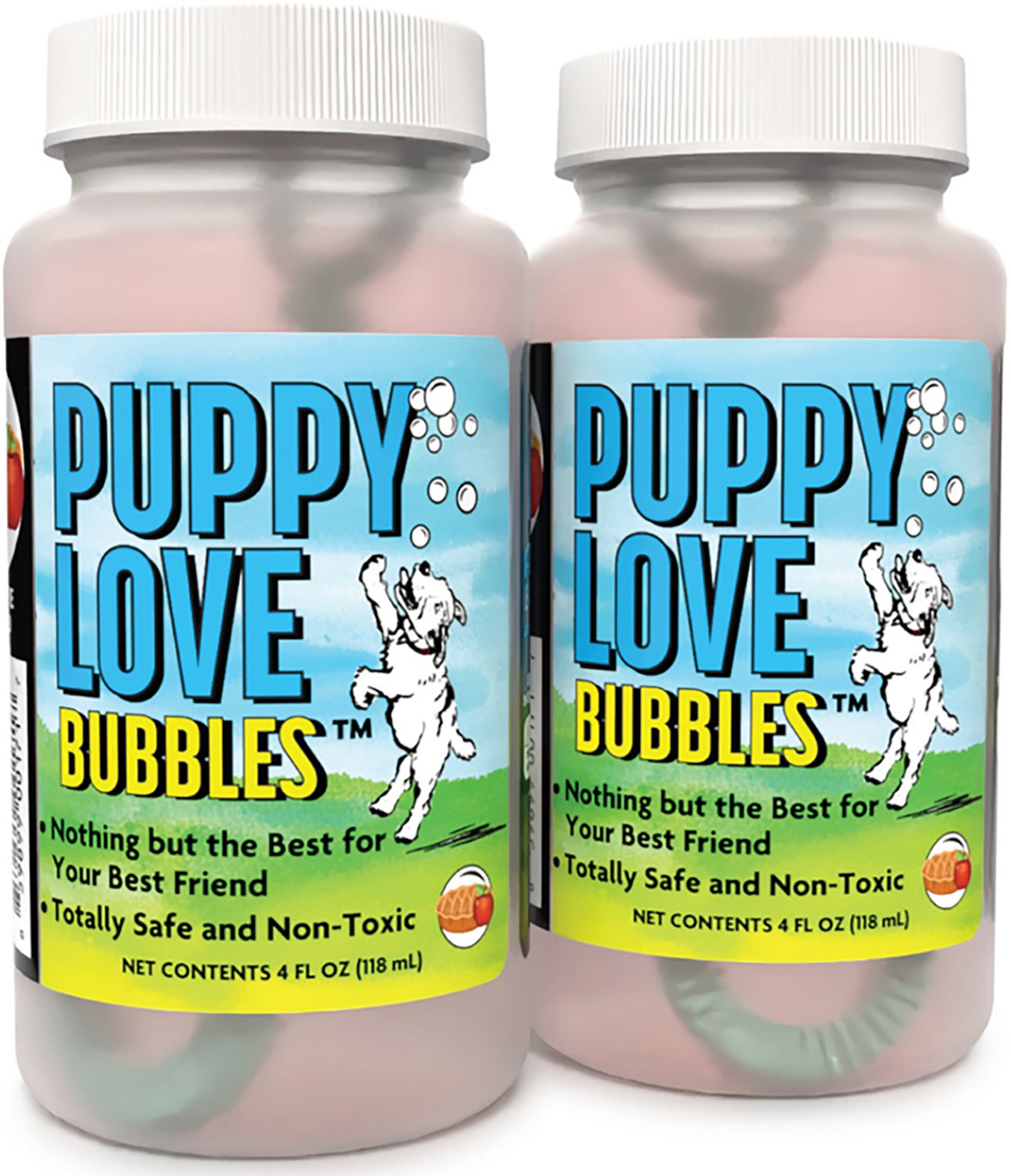 Atomic Bubbles Puppy Love 4 oz. Apple Pie Scented Bubbles 2-Pack