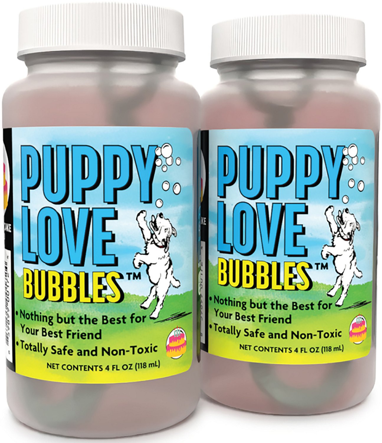 Atomic Bubbles Puppy Love 4 oz. Birthday Cake Scented Bubbles 2-Pack
