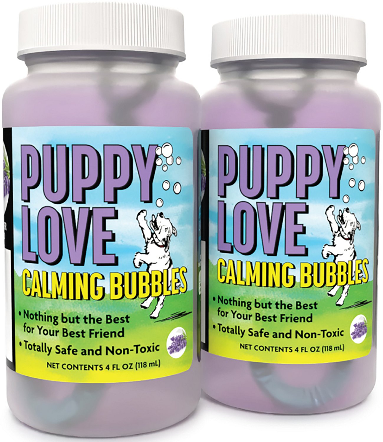 Atomic Bubbles Puppy Love 4 oz. Lavender Scented Calming Bubbles 2-Pack