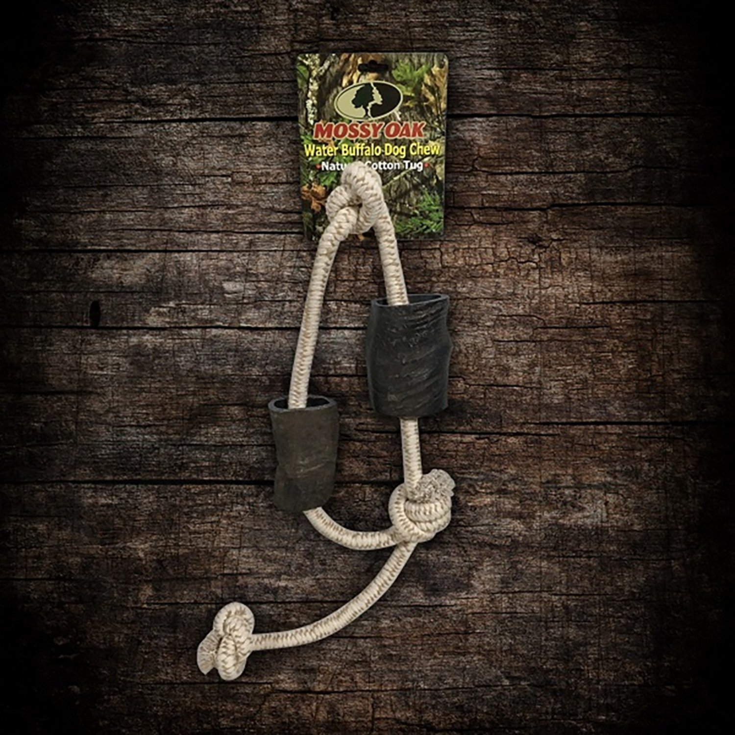 Mossy Oak 34 in. Slip-Knot Natural Cotton Rope Water Buffalo Horn and Tug Dog Chew - view number 3