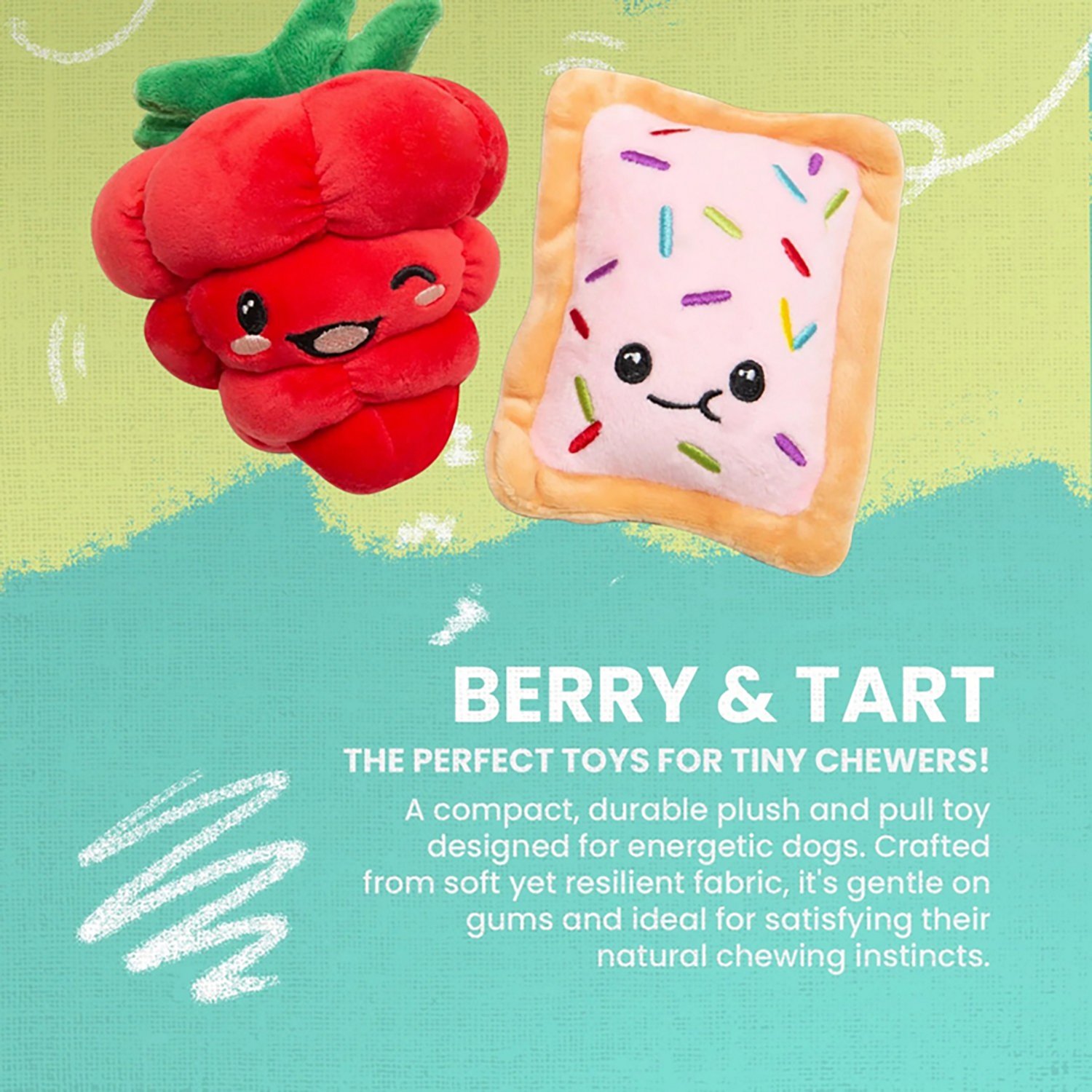 SnugArooz Poptart and Raspberry Plush Dog Toys 2-Pack - view number 5