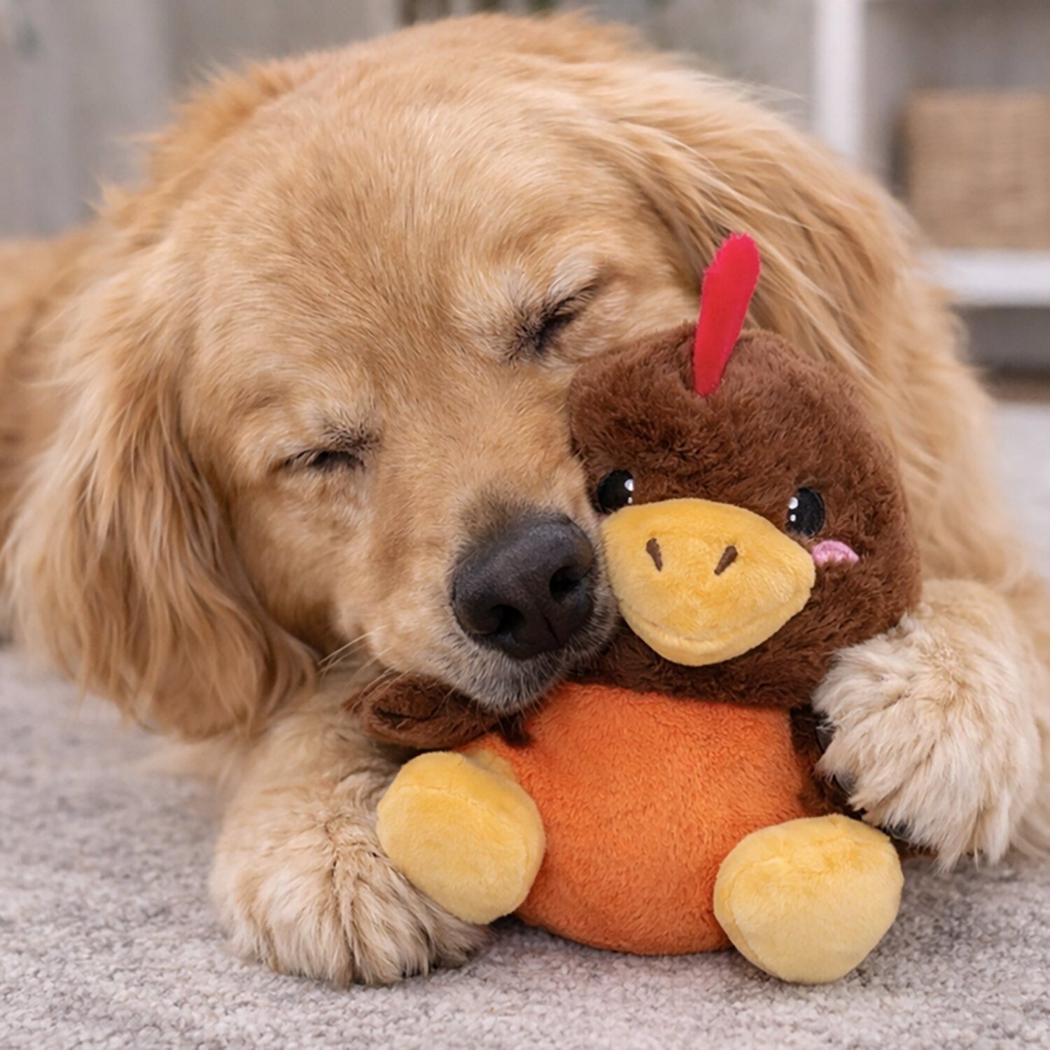 SnugArooz Rusty the Rooster Plush Dog Toy