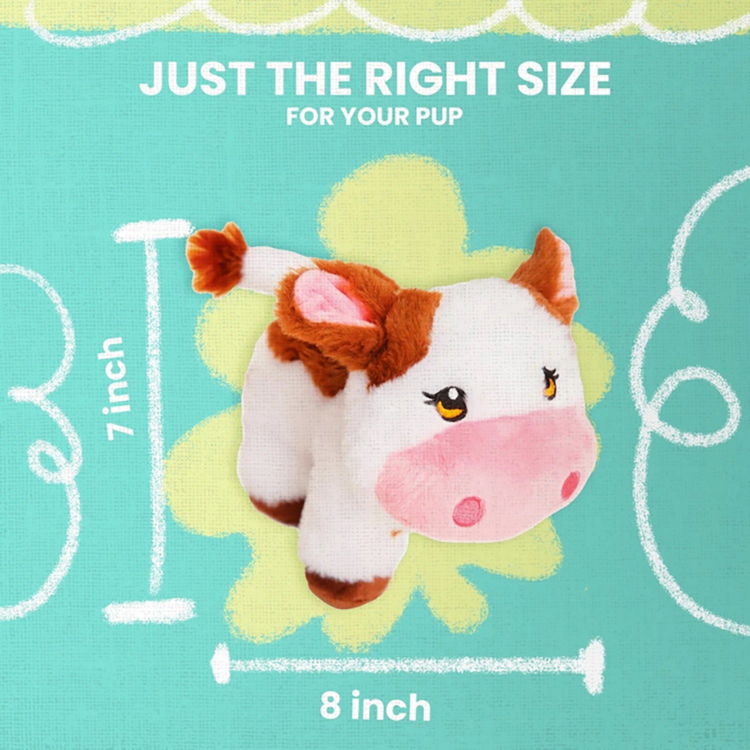 SnugArooz Caitlin the Cow Plush Dog Toy