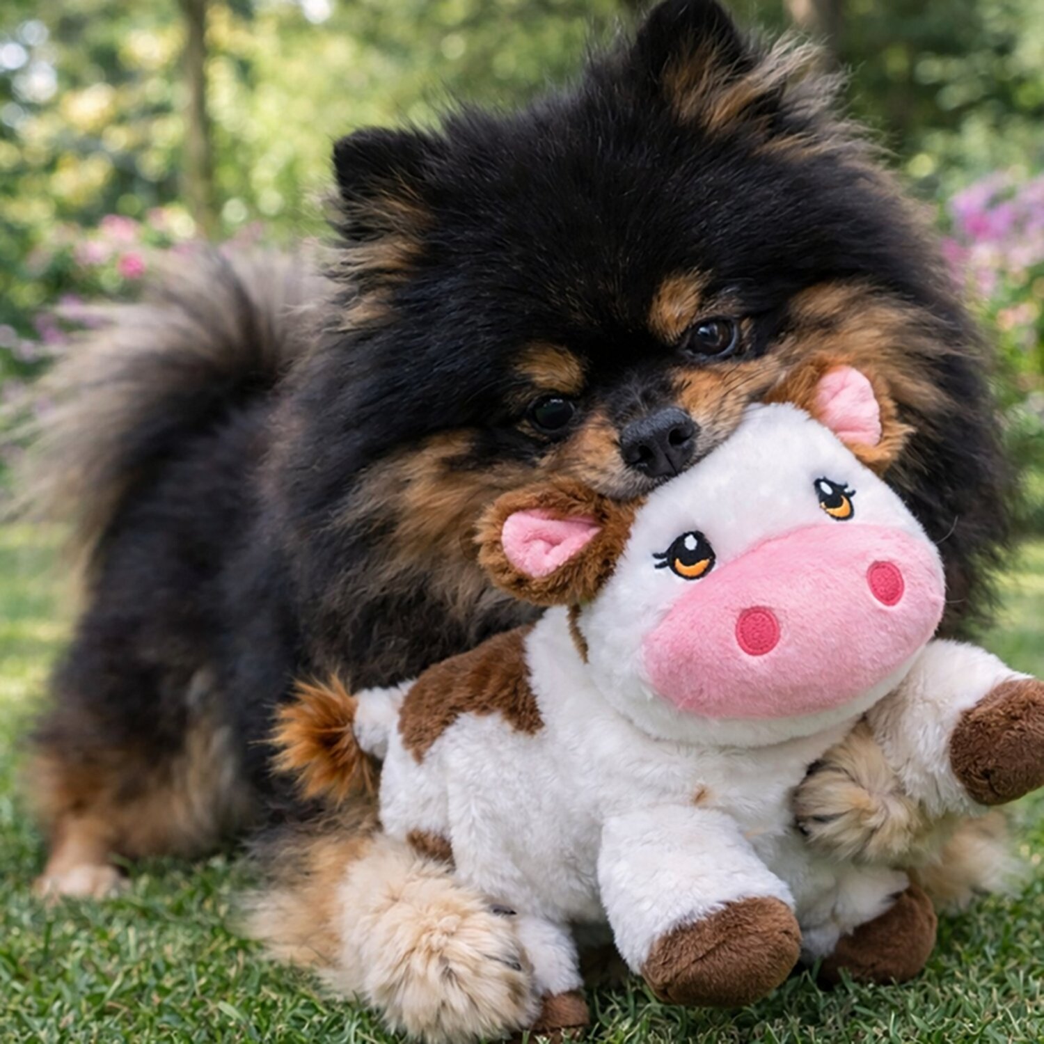 SnugArooz Caitlin the Cow Plush Dog Toy