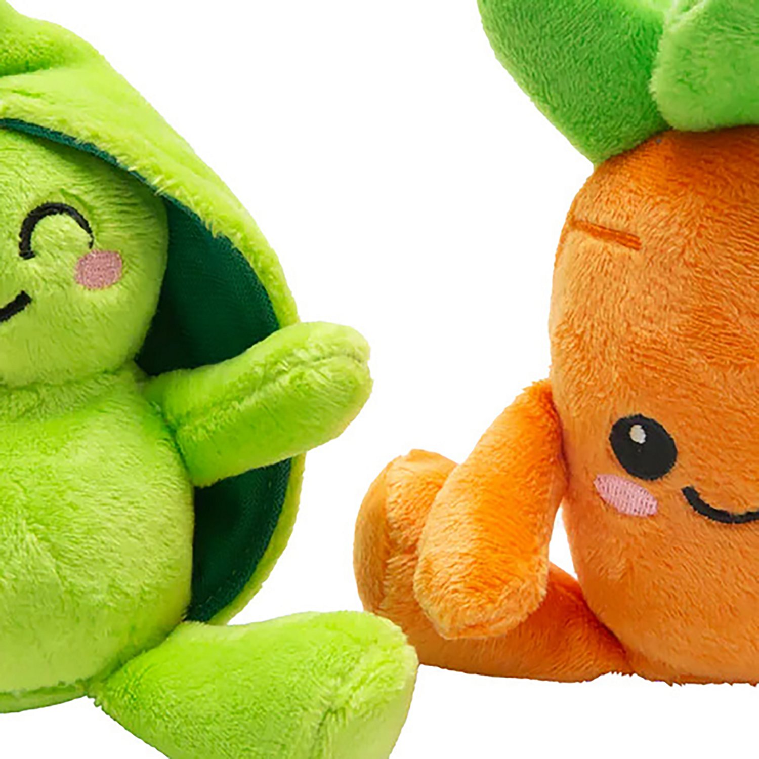 SnugArooz Carrot and Pea Plush Dog Toys 2-Pack