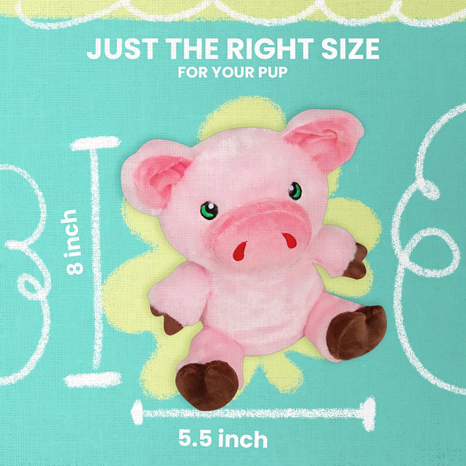 SnugArooz Phat Pig Plush Dog Toy