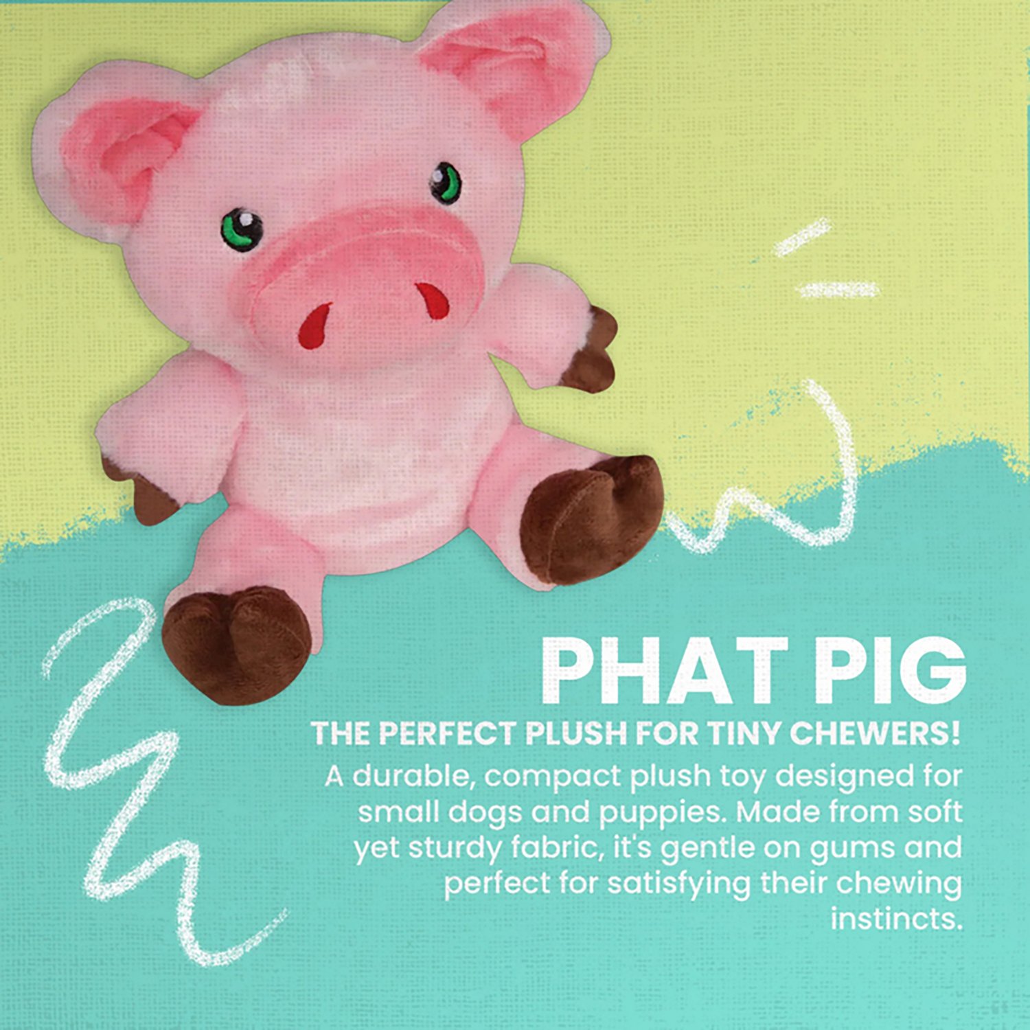 SnugArooz Phat Pig Plush Dog Toy