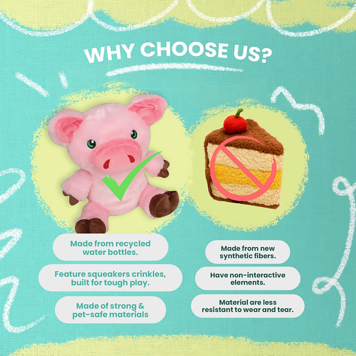 SnugArooz Phat Pig Plush Dog Toy
