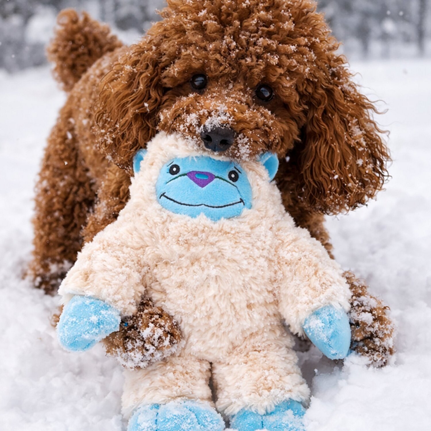 SnugArooz Tom the Yeti Plush Dog Toy