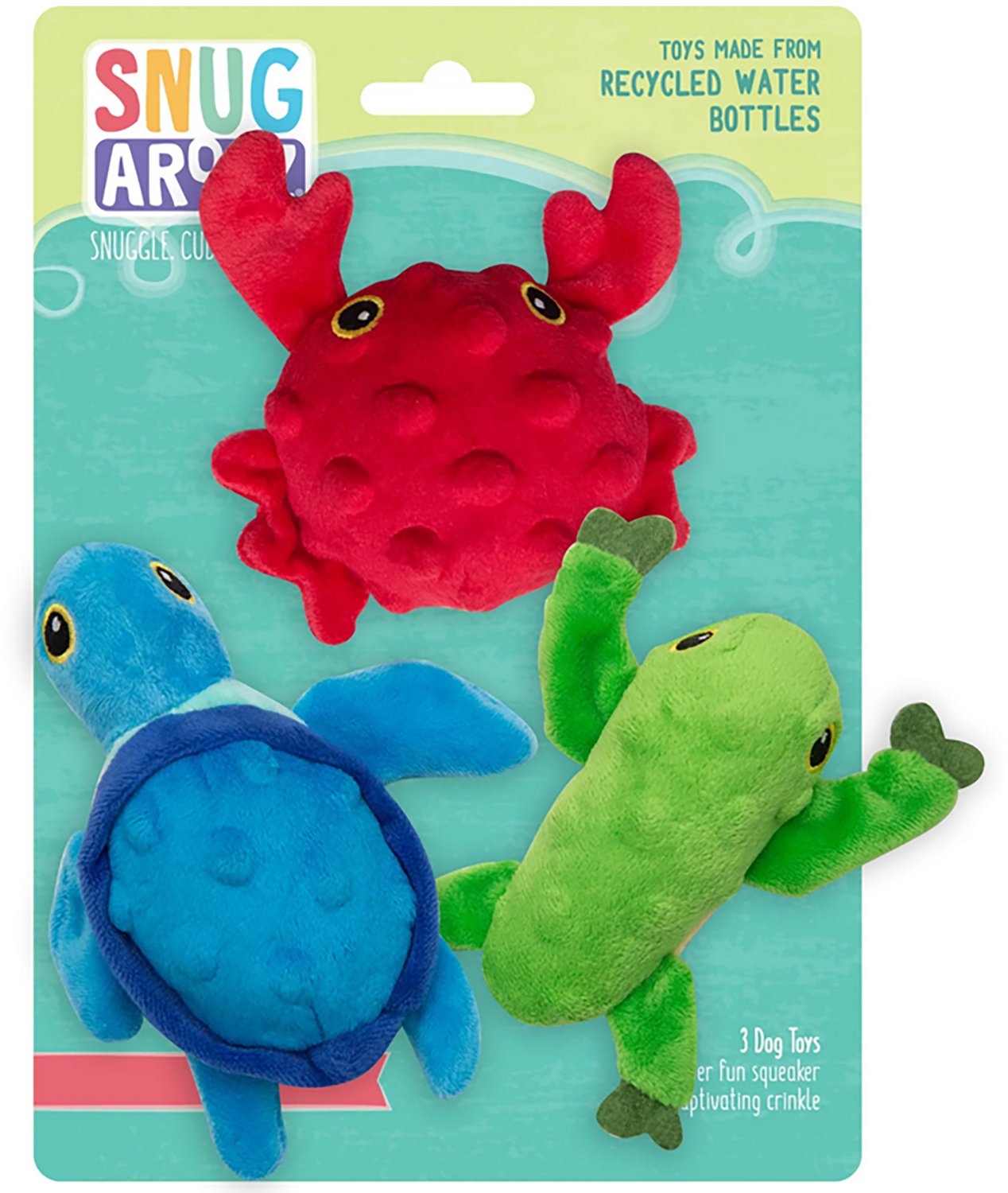 SnugArooz Lil Ocean Buddies Plush Dog Toys 3-Pack