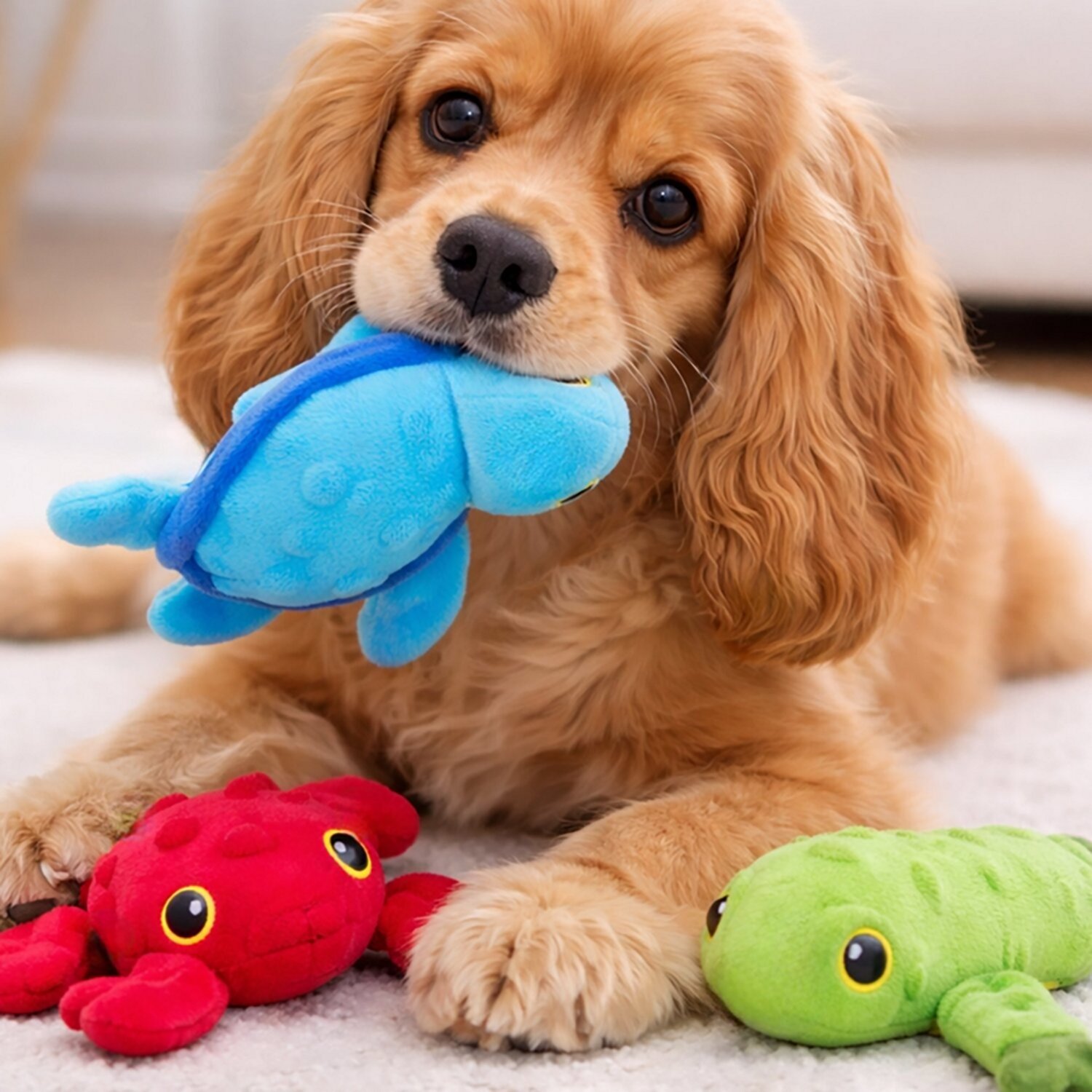 SnugArooz Lil Ocean Buddies Plush Dog Toys 3-Pack