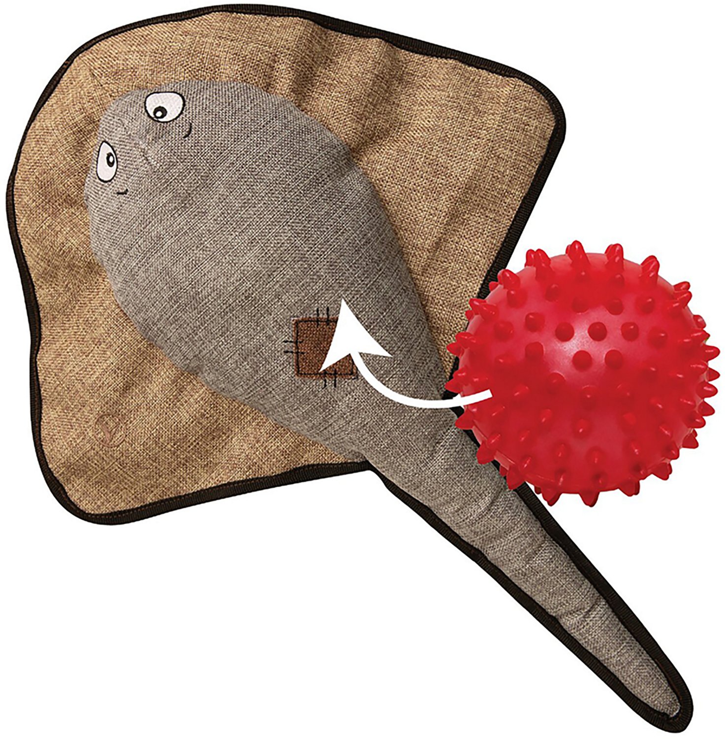 SnugArooz Sally the Stingray 2-In-1 Plush Dog Toy - view number 2