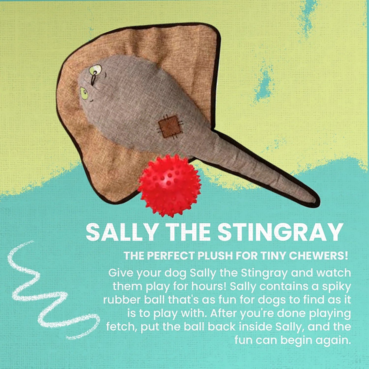 SnugArooz Sally the Stingray 2-In-1 Plush Dog Toy - view number 6
