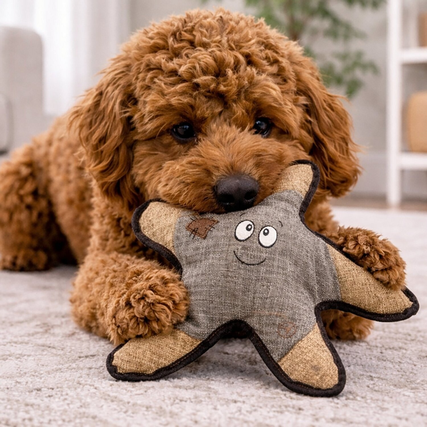SnugArooz Sophie the Starfish 2-In-1 Plush Dog Toy